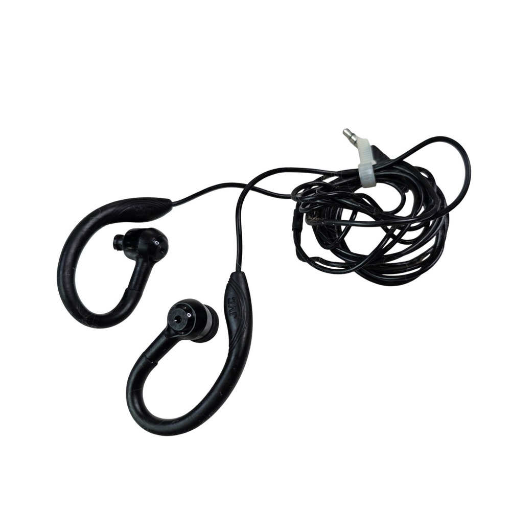 JVC Wired Sport Earbuds Over Ear Clip Headphones Black 3.5mm‎ Jack HA-EB75 S1